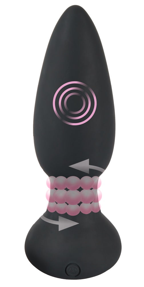 Plug anal rotatif vibrant RC Black Velvets