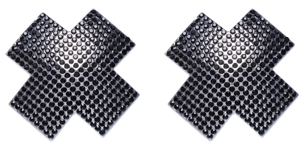 Bijoux de téton croix noire