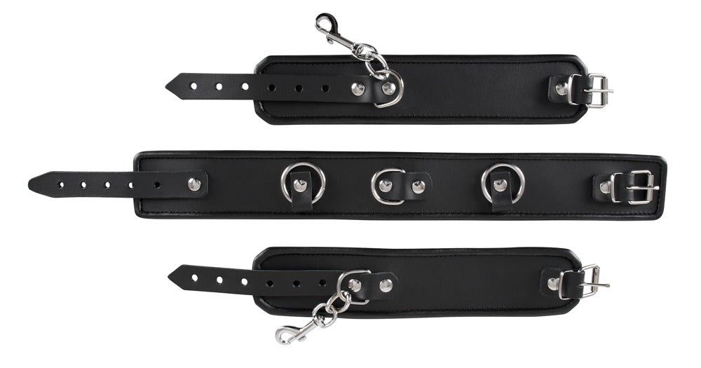 Collier et menottes en cuir de ZADO