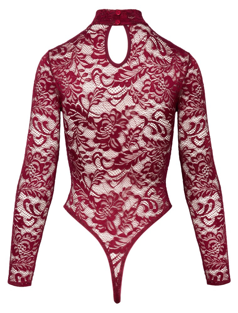 Body string en dentelle rouge