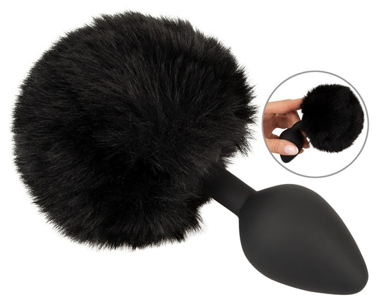 Fluffy tail plug noir M You2Toys