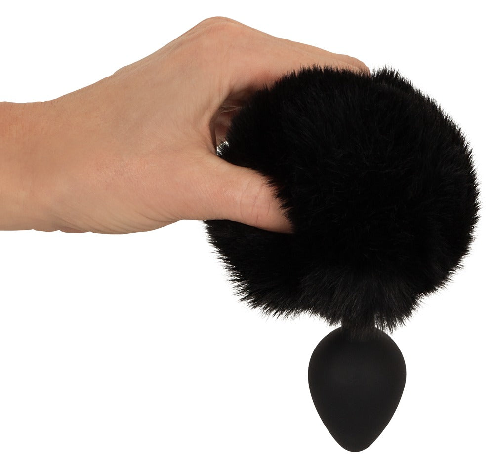 Fluffy tail plug noir M You2Toys