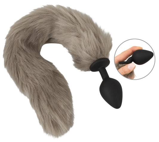 Fluffy tail plug gris You2Toys