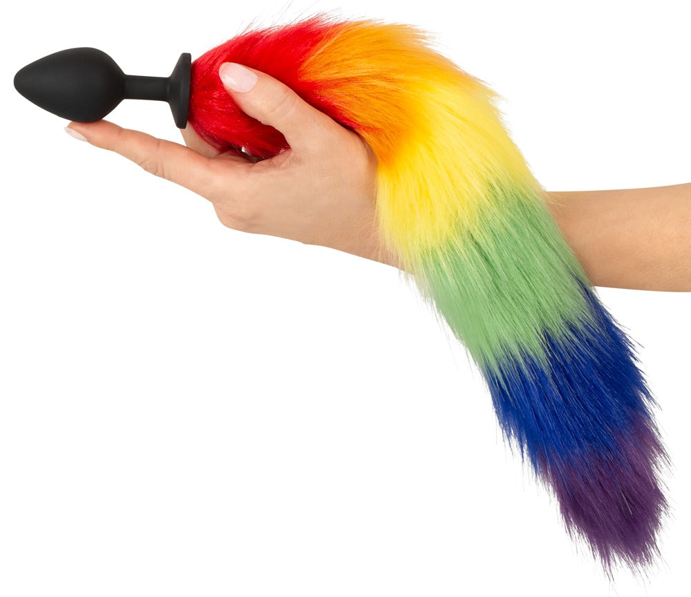 Fluffy tail plug arc-en-ciel You2Toys