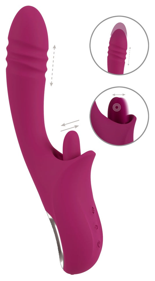 Vibromasseur maniable Licking & Thrusting de Javida