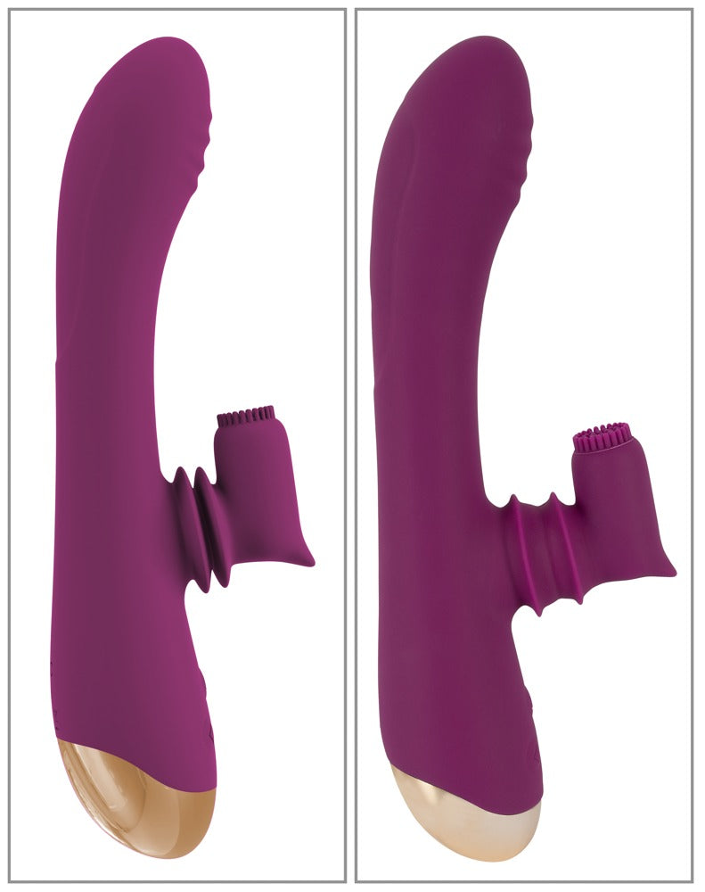 Vibromasseur 2 fonctions avec titilleur clitoridien mobile de Javida