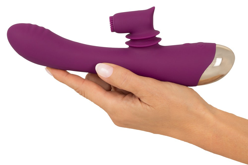 Vibromasseur 2 fonctions avec titilleur clitoridien mobile de Javida