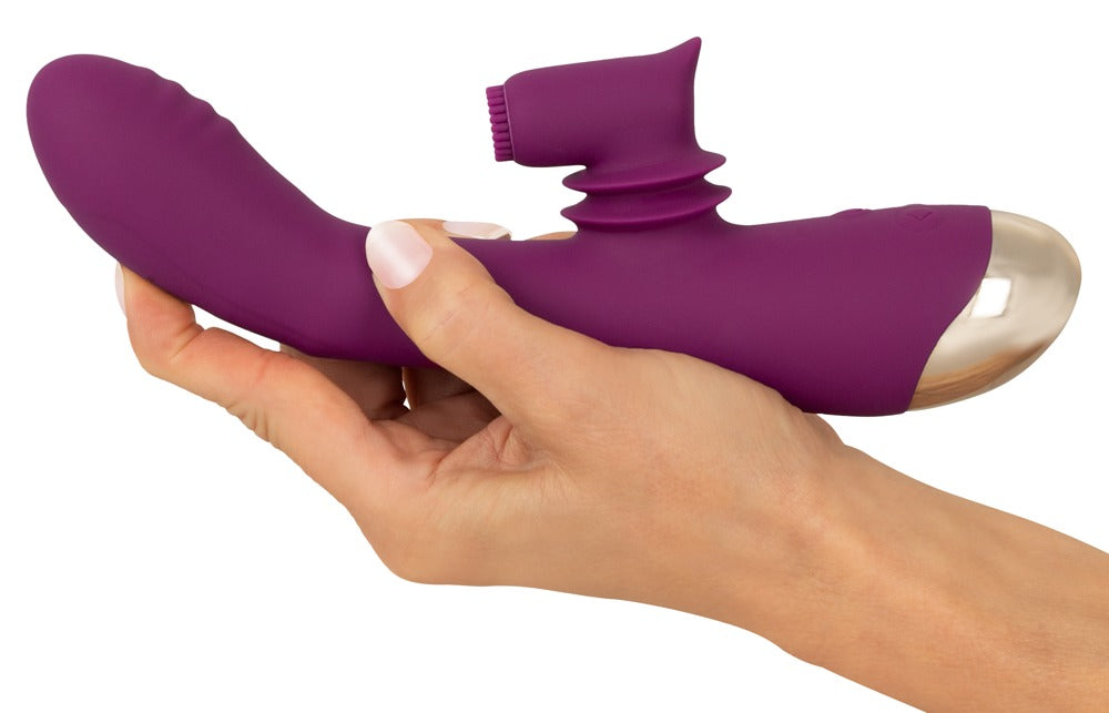 Vibromasseur 2 fonctions avec titilleur clitoridien mobile de Javida