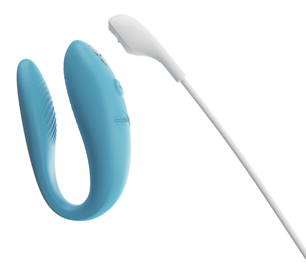 Vibromasseur flexible pour couple Sync Go de We-Vibe turquoise