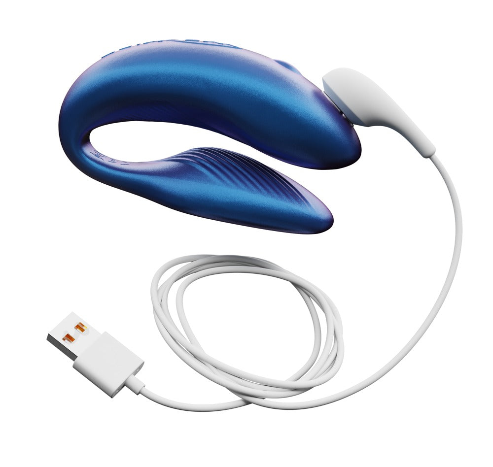Vibromasseur pour couple à 2 moteurs Chorus de We-Vibe bleu