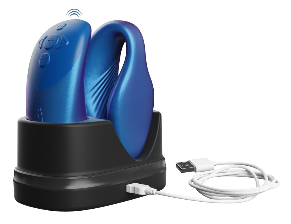 Vibromasseur pour couple à 2 moteurs Chorus de We-Vibe bleu