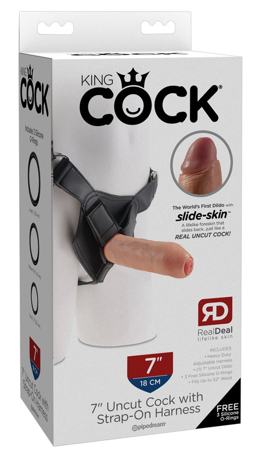 Gode Ceinture King Cock 18 cm avec Prépuce Mobile