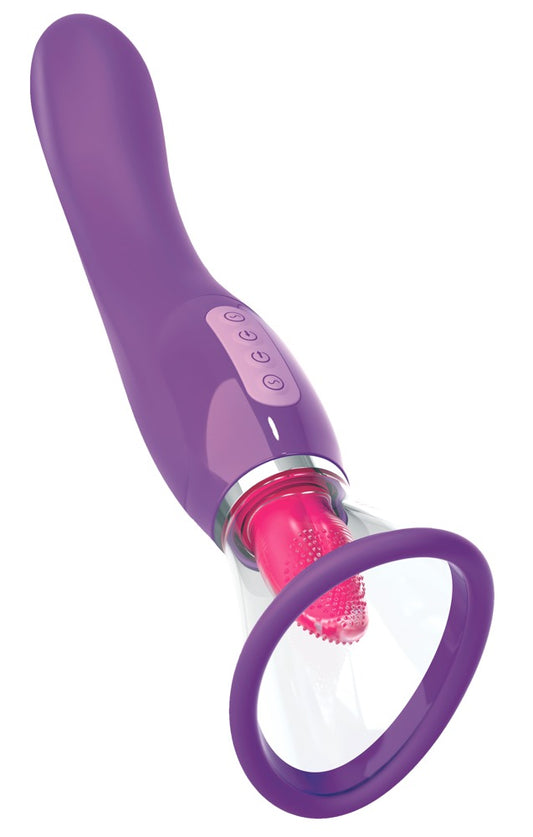 Vibromasseur ventouse et simulateur de langue Fantasy For her