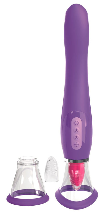 Vibromasseur ventouse et simulateur de langue Fantasy For her