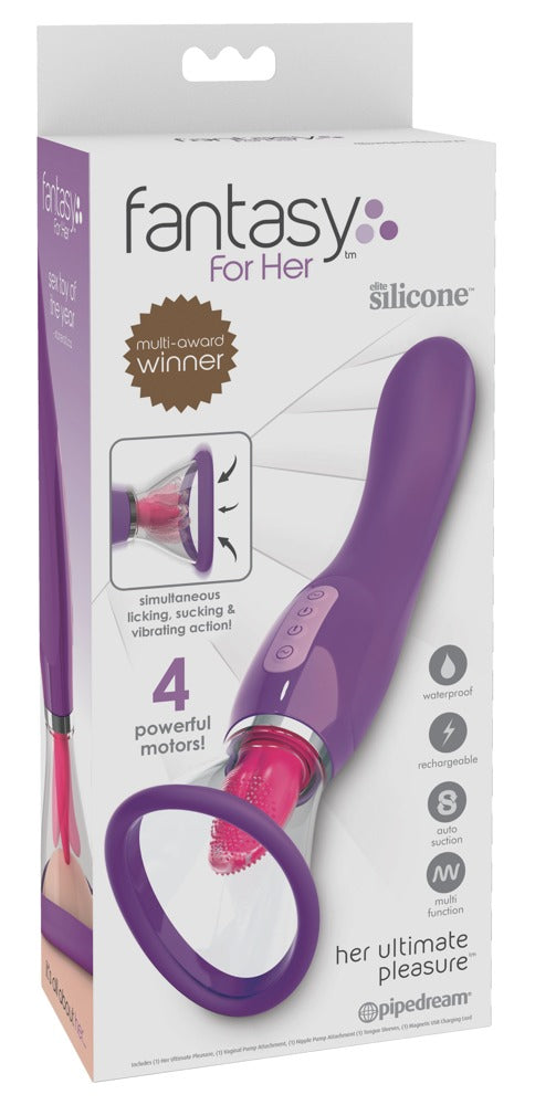 Vibromasseur ventouse et simulateur de langue Fantasy For her