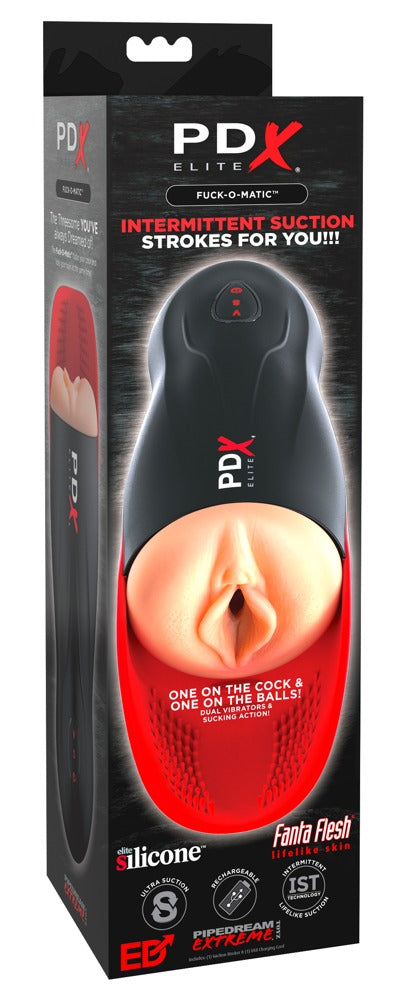 Masturbateur PDX Elite Fuck-O-Matic avec stimulateur de testicules