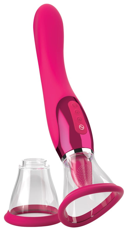 Apex – Vibromasseur avec langue vibrante et ventouse (JimmyJane)