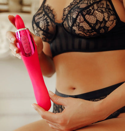 Apex – Vibromasseur avec langue vibrante et ventouse (JimmyJane)