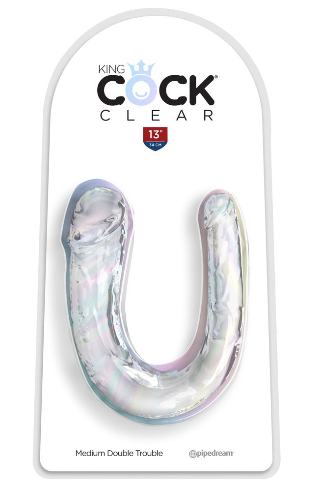 Double gode 33 cm – King Cock Clear