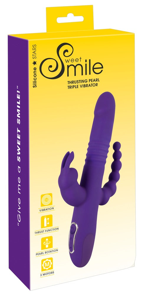 Vibromasseur Thrusting Pearl Triple de Sweet Smile