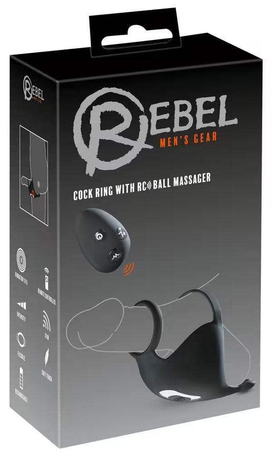 Vibromasseur testiculaire avec double anneau & télécommande