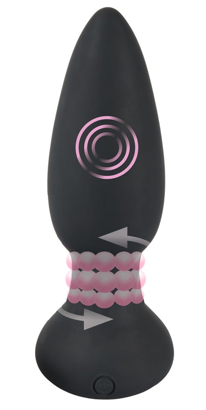 Plug anal rotatif vibrant RC Black Velvets
