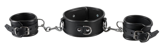 Collier et menottes en cuir de ZADO