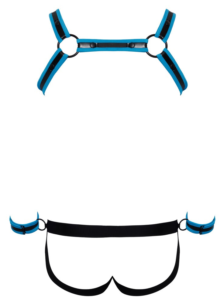 Ensemble bondage pour homme noir/bleu Svenjoyment Bondage
