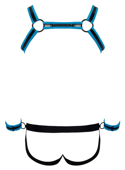 Ensemble bondage pour homme noir/bleu Svenjoyment Bondage