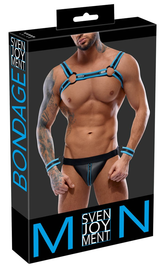 Ensemble bondage pour homme noir/bleu Svenjoyment Bondage