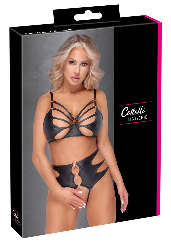 Ensemble de soutien-gorge et slip avec anneaux Cottelli Lingerie
