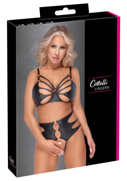 Ensemble de soutien-gorge et slip avec anneaux Cottelli Lingerie