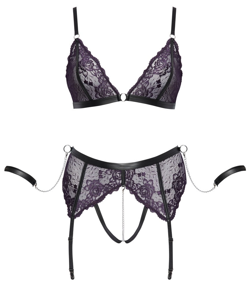 Ensemble soutien-gorge et slip Bondage dentelle Cottelli Bondage