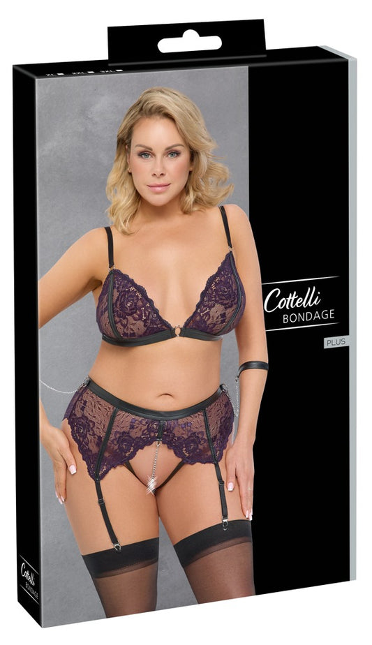 Ensemble soutien-gorge et slip Bondage dentelle Cottelli Bondage