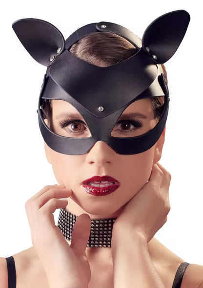 Masque catwoman en simili cuir