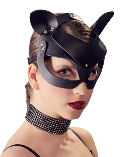Masque catwoman en simili cuir
