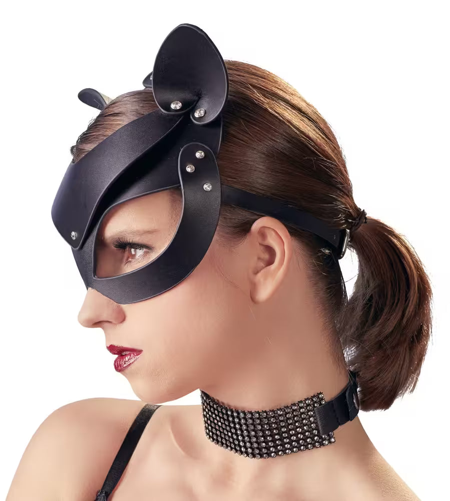 Masque catwoman en simili cuir