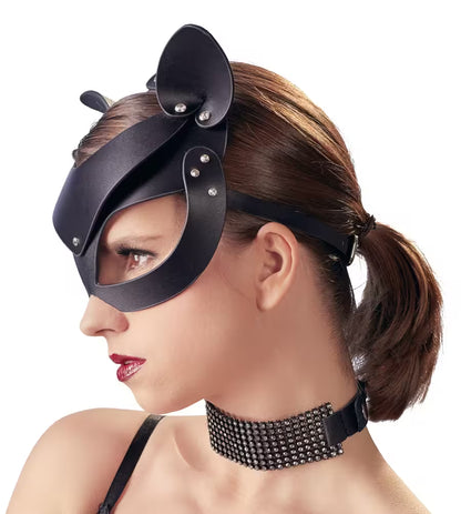 Masque catwoman en simili cuir