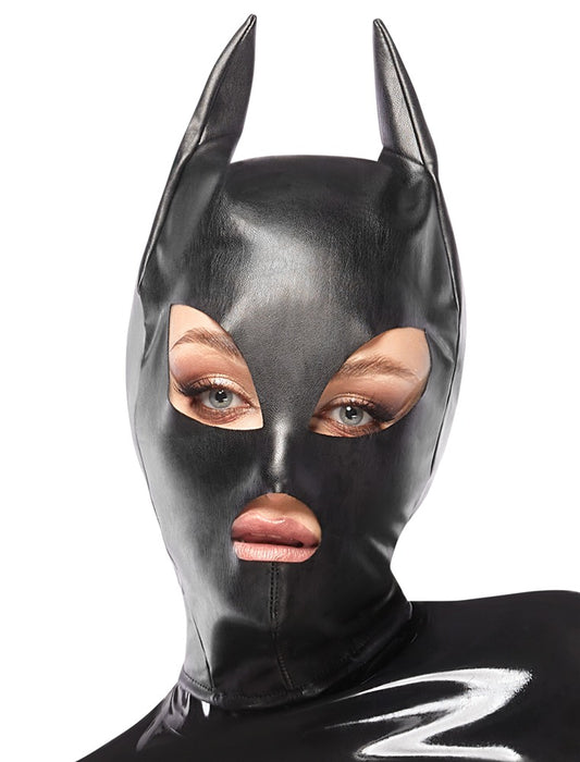 Masque de tête noir moulant Bad Kitty