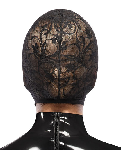 Masque de tête noir dentelle Bad Kitty