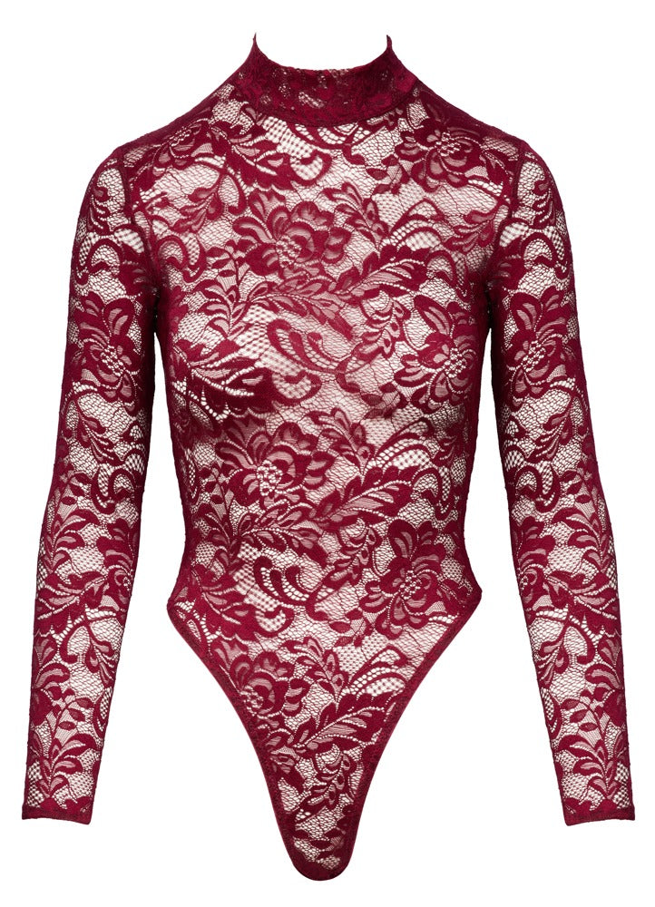Body string en dentelle rouge