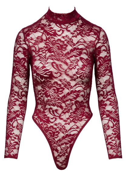Body string en dentelle rouge