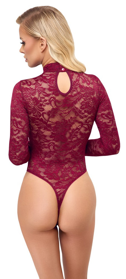 Body string en dentelle rouge