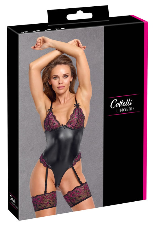 body porte-jarretelles mélange de matière Cottelli Lingerie