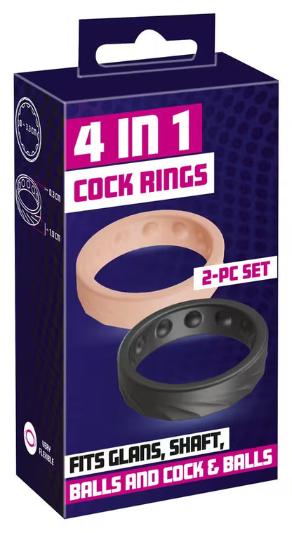 Set de 2 anneaux 4in1 Cock Rings