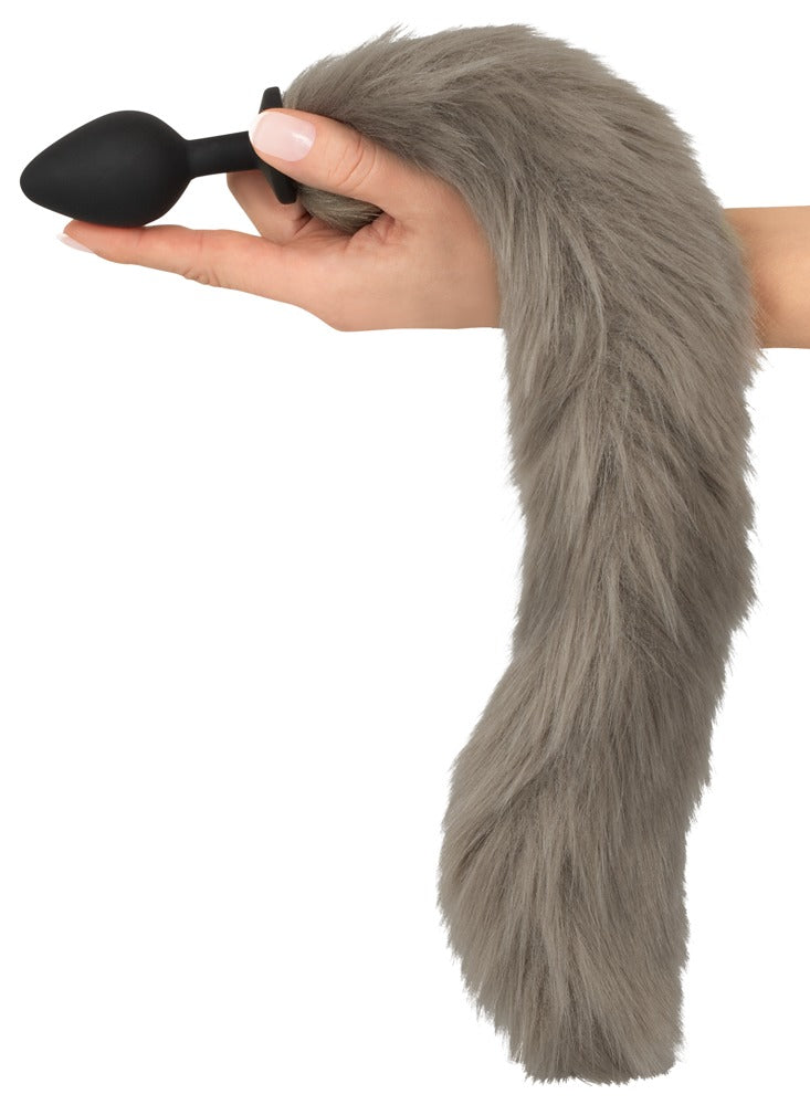Fluffy tail plug gris You2Toys