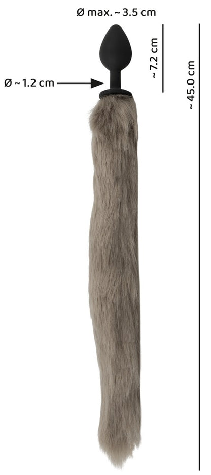 Fluffy tail plug gris You2Toys