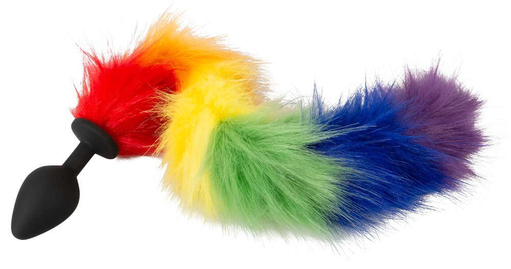 Fluffy tail plug arc-en-ciel You2Toys