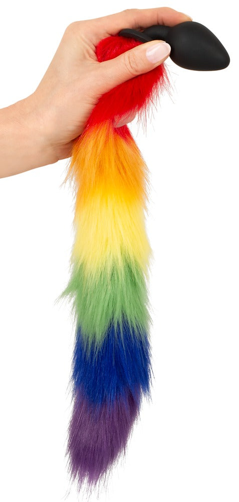 Fluffy tail plug arc-en-ciel You2Toys