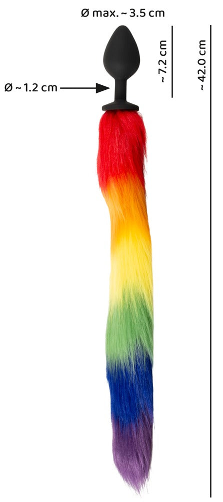 Fluffy tail plug arc-en-ciel You2Toys